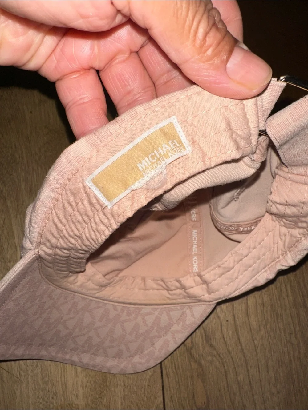 Michael Kors Pink Monogram Baseball Cap